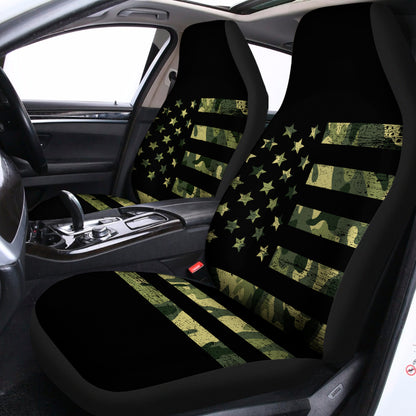 Camouflage American Flag Print Universal Fit Car Seat Covers