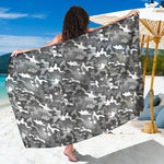 Camouflage Dazzle Pattern Print Beach Sarong Wrap