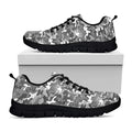 Camouflage Dazzle Pattern Print Black Running Shoes