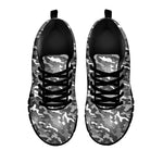 Camouflage Dazzle Pattern Print Black Sneakers