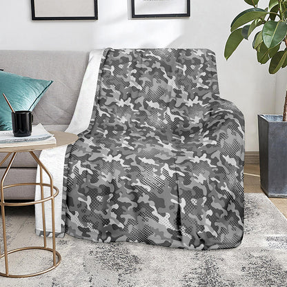Camouflage Dazzle Pattern Print Blanket