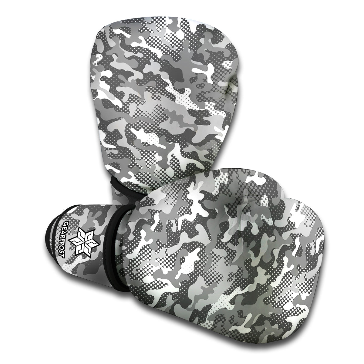 Camouflage Dazzle Pattern Print Boxing Gloves