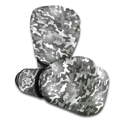 Camouflage Dazzle Pattern Print Boxing Gloves