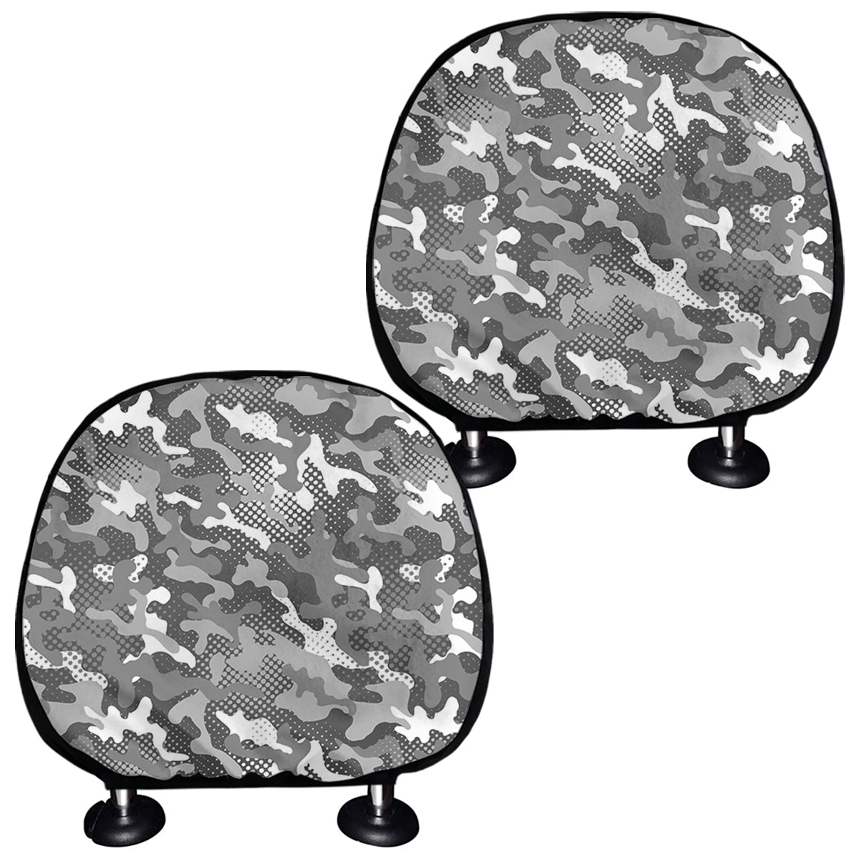 Camouflage Dazzle Pattern Print Car Headrest Covers