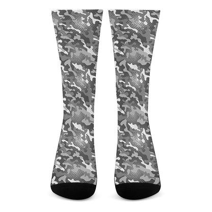 Camouflage Dazzle Pattern Print Crew Socks