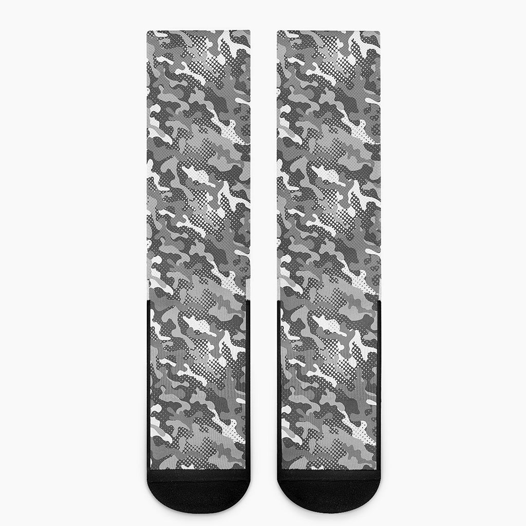 Camouflage Dazzle Pattern Print Crew Socks
