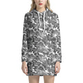 Camouflage Dazzle Pattern Print Pullover Hoodie Dress