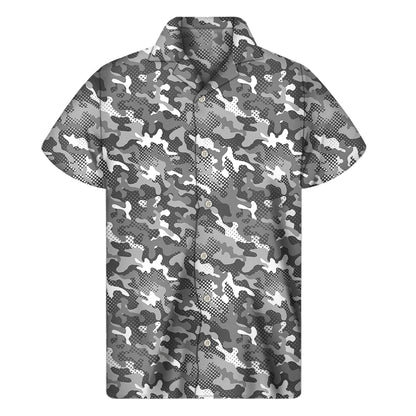 Camouflage Dazzle Pattern Print Men's Short Sleeve Shirt