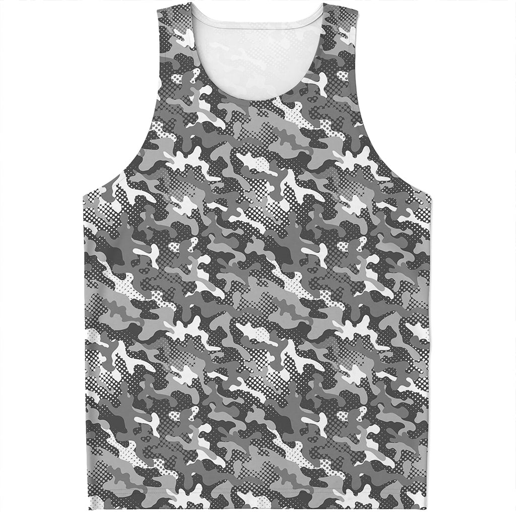 Camouflage Dazzle Pattern Print Men's Tank Top