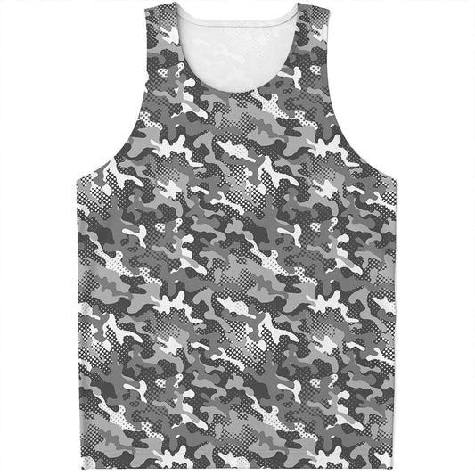 Camouflage Dazzle Pattern Print Men's Tank Top