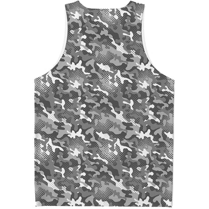 Camouflage Dazzle Pattern Print Men's Tank Top