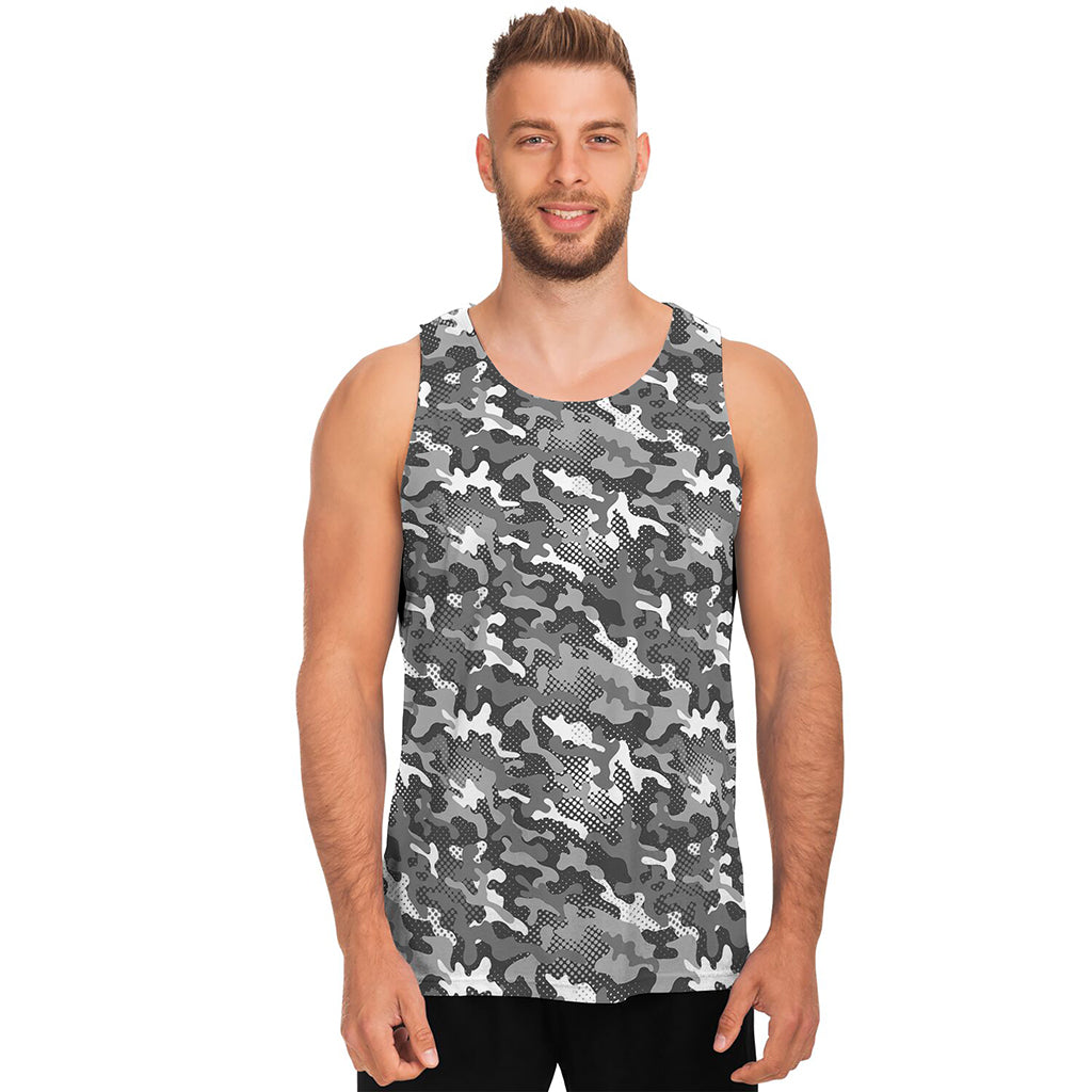Camouflage Dazzle Pattern Print Men's Tank Top