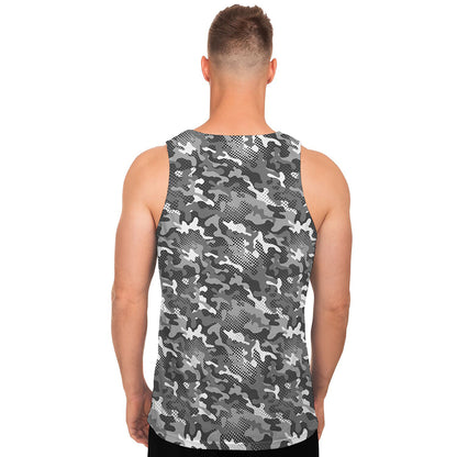 Camouflage Dazzle Pattern Print Men's Tank Top