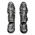 Camouflage Dazzle Pattern Print Muay Thai Shin Guards