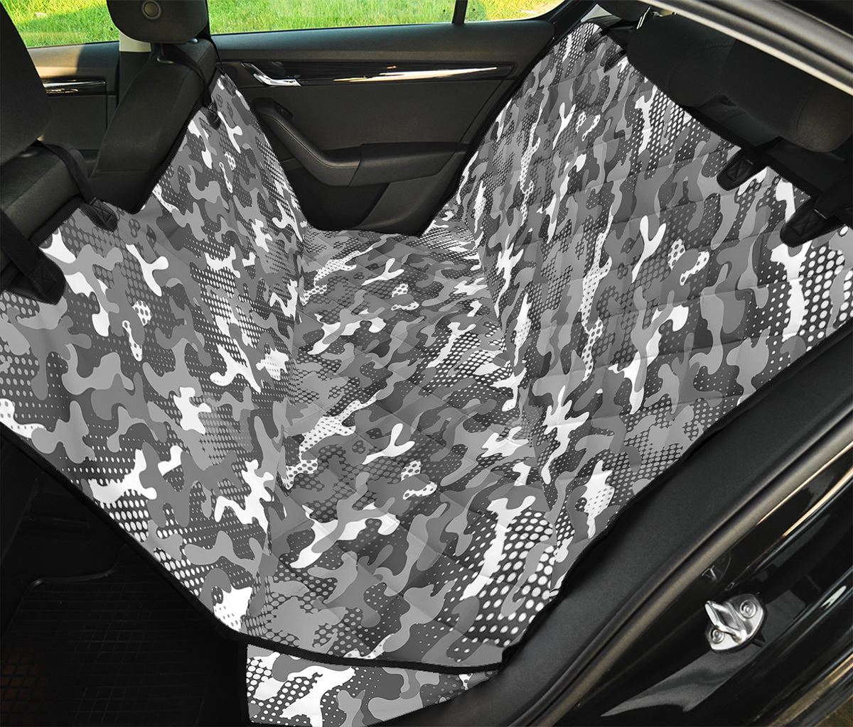Camouflage Dazzle Pattern Print Pet Car Back Seat Cover