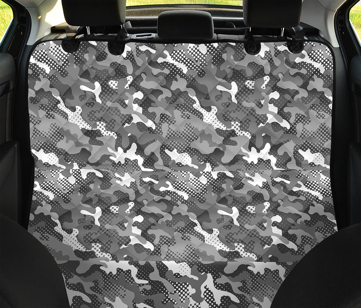 Camouflage Dazzle Pattern Print Pet Car Back Seat Cover
