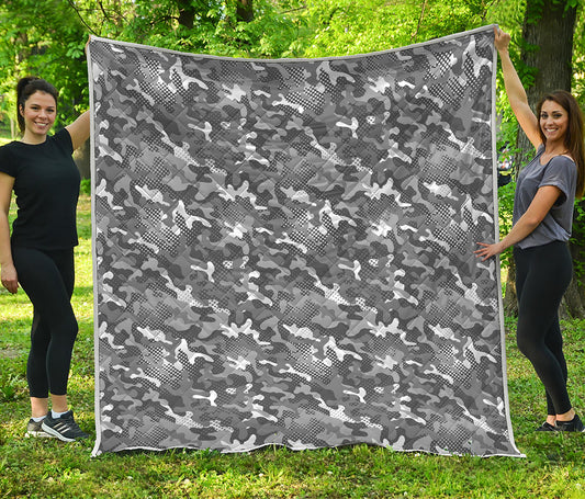 Camouflage Dazzle Pattern Print Quilt