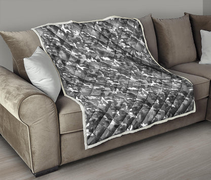 Camouflage Dazzle Pattern Print Quilt