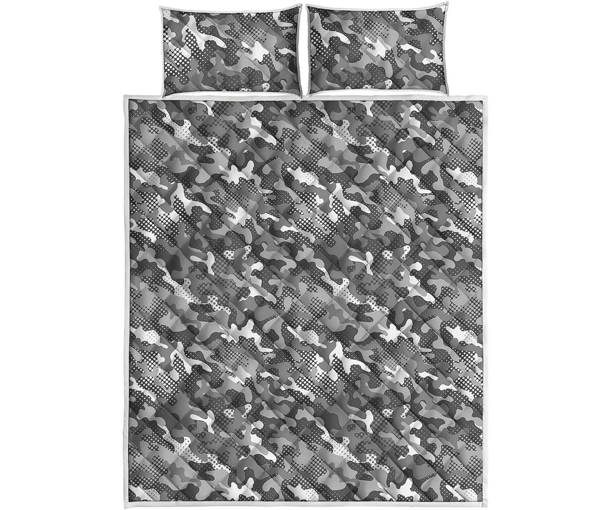 Camouflage Dazzle Pattern Print Quilt Bed Set