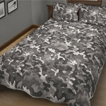 Camouflage Dazzle Pattern Print Quilt Bed Set