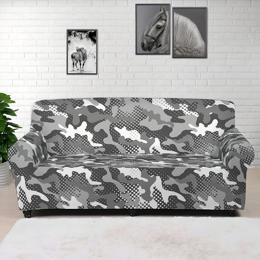 Camouflage Dazzle Pattern Print Sofa Cover