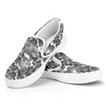 Camouflage Dazzle Pattern Print White Slip On Sneakers