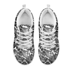 Camouflage Dazzle Pattern Print White Sneakers