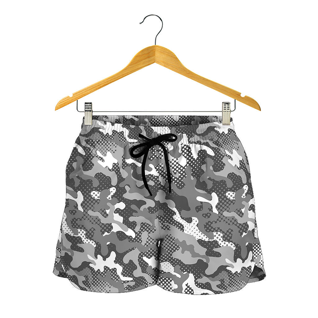 Camouflage Dazzle Pattern Print Women's Shorts