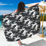 Camouflage Dazzle Wings Pattern Print Beach Sarong Wrap