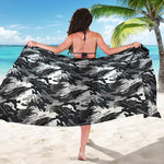 Camouflage Dazzle Wings Pattern Print Beach Sarong Wrap