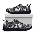 Camouflage Dazzle Wings Pattern Print Black Running Shoes