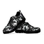 Camouflage Dazzle Wings Pattern Print Black Sneakers