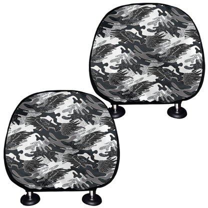 Camouflage Dazzle Wings Pattern Print Car Headrest Covers
