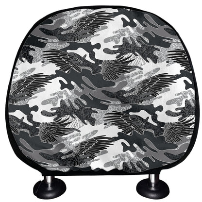 Camouflage Dazzle Wings Pattern Print Car Headrest Covers