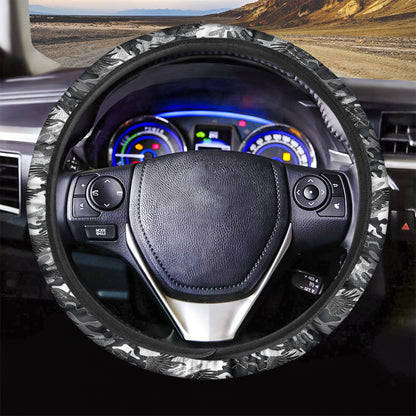 Camouflage Dazzle Wings Pattern Print Car Steering Wheel Cover