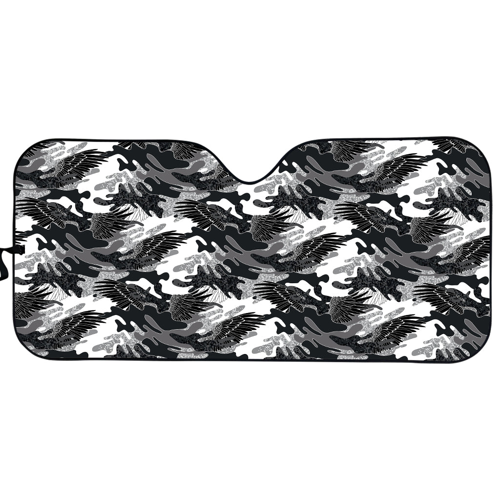 Camouflage Dazzle Wings Pattern Print Car Sun Shade