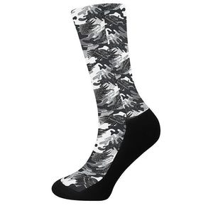 Camouflage Dazzle Wings Pattern Print Crew Socks