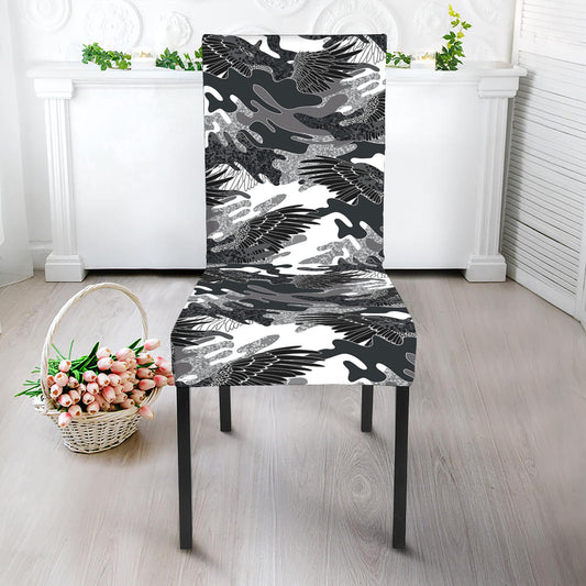 Camouflage Dazzle Wings Pattern Print Dining Chair Slipcover