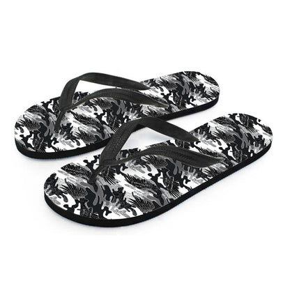 Camouflage Dazzle Wings Pattern Print Flip Flops
