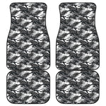 Camouflage Dazzle Wings Pattern Print Front and Back Car Floor Mats