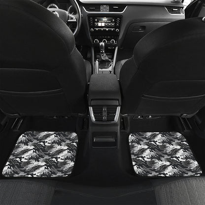 Camouflage Dazzle Wings Pattern Print Front and Back Car Floor Mats