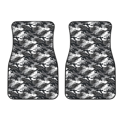 Camouflage Dazzle Wings Pattern Print Front Car Floor Mats
