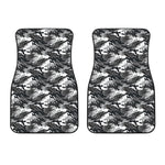 Camouflage Dazzle Wings Pattern Print Front Car Floor Mats