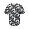 Camouflage Dazzle Wings Pattern Print Men's Baseball Jersey