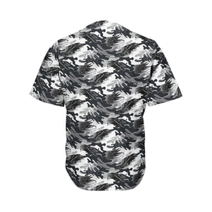 Camouflage Dazzle Wings Pattern Print Men's Baseball Jersey