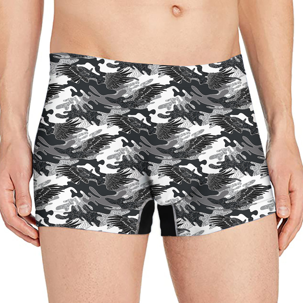 Camouflage Dazzle Wings Pattern Print Men's Boxer Briefs