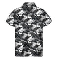 Camouflage Dazzle Wings Pattern Print Men's Short Sleeve Shirt