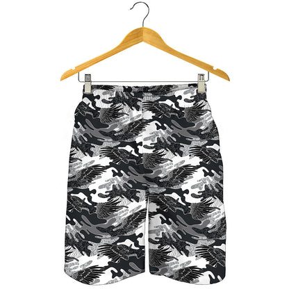 Camouflage Dazzle Wings Pattern Print Men's Shorts