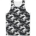 Camouflage Dazzle Wings Pattern Print Men's Tank Top