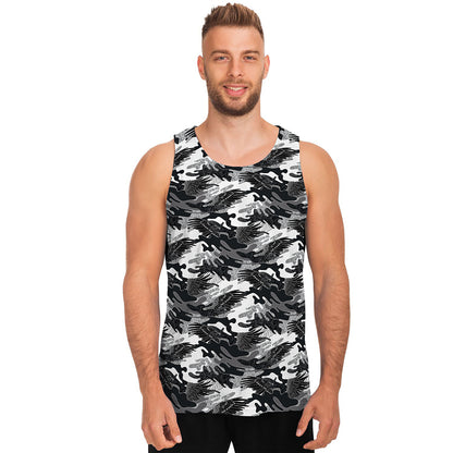 Camouflage Dazzle Wings Pattern Print Men's Tank Top